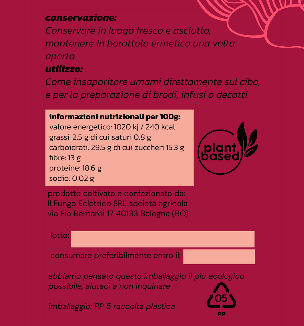 Polvere di PINK OYSTER | Pleurotus Djamor